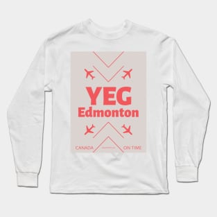 YEG aviation code 10042021 Long Sleeve T-Shirt